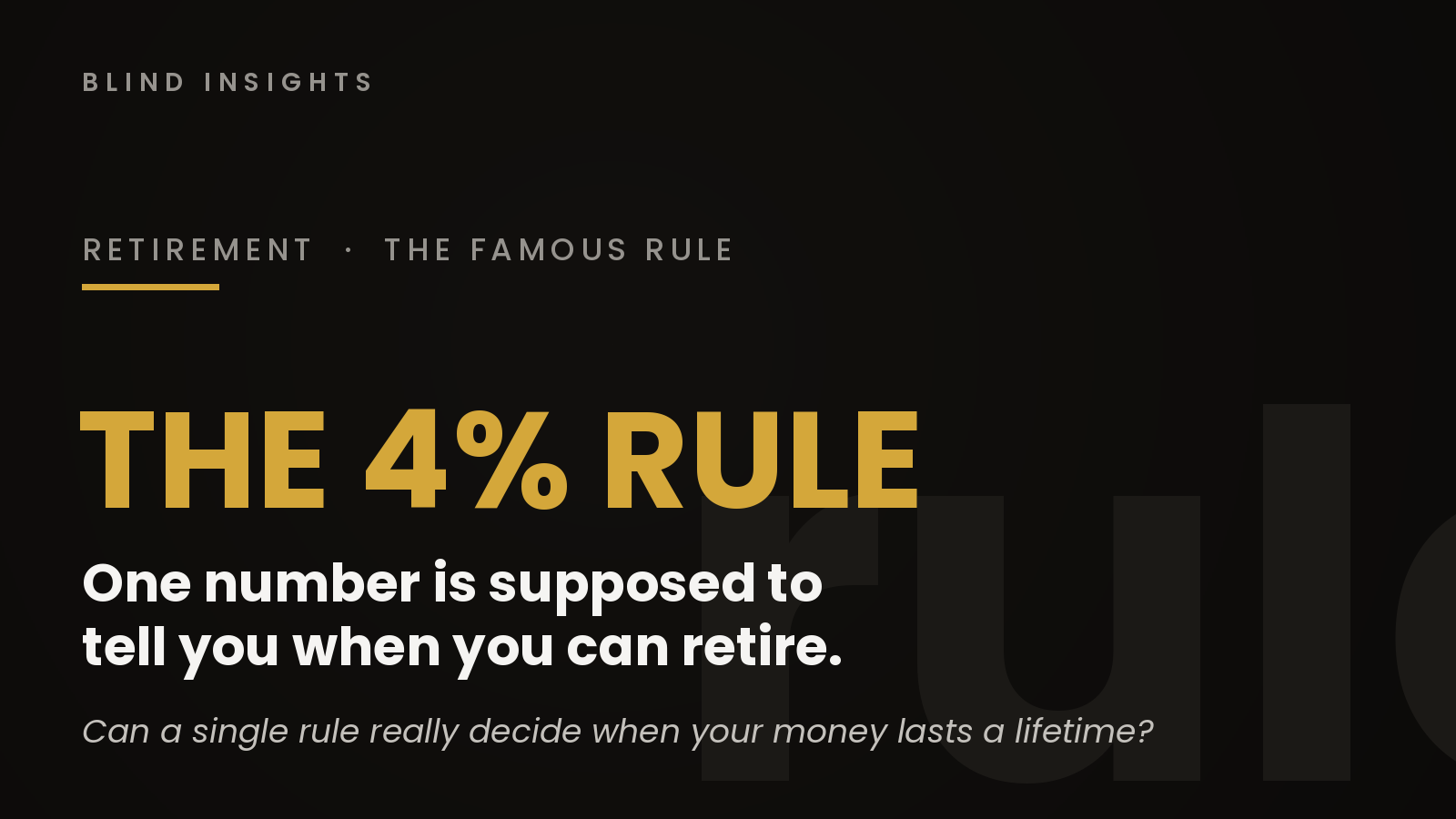 The Four Percent Rule